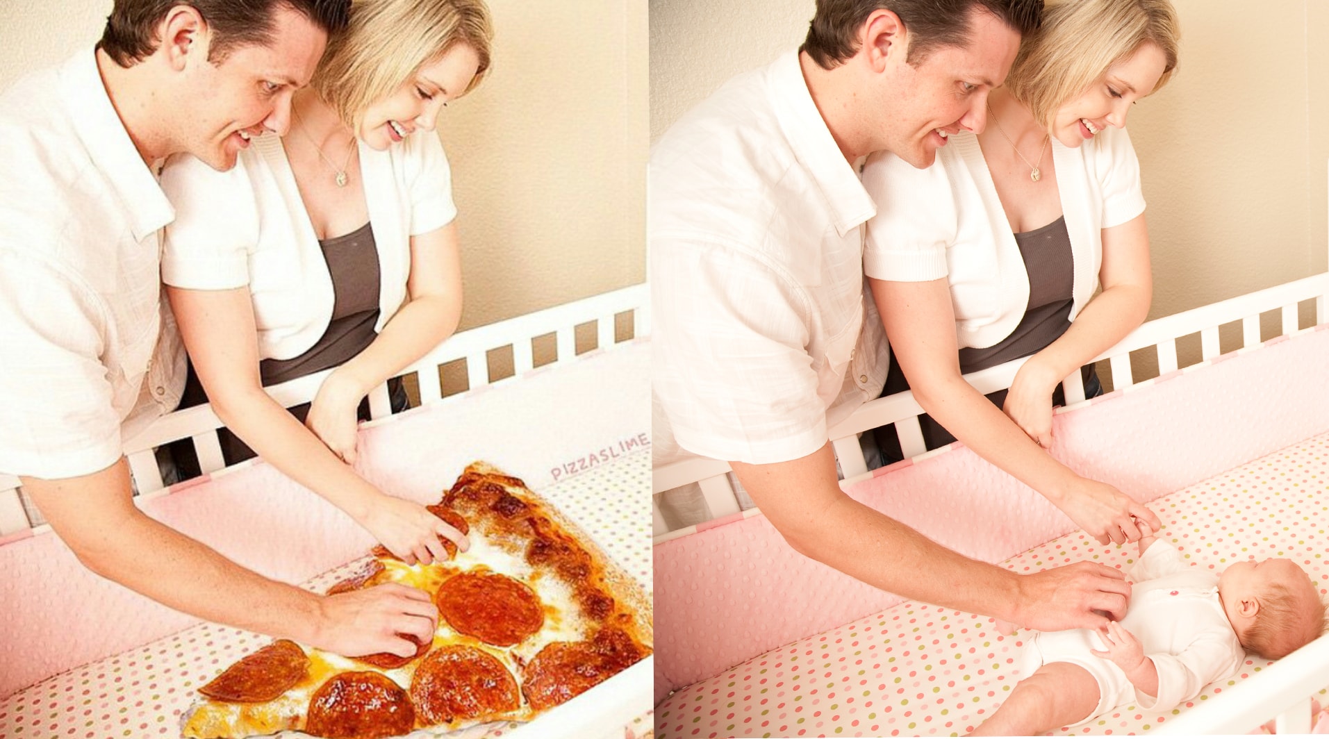 The original pizza baby — before the internet got involved